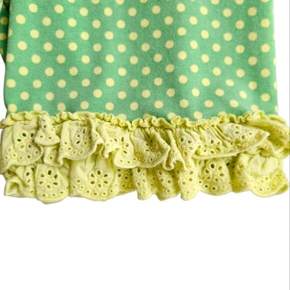 Matilda Jane Girls Shorts Playful Green Yellow Polka Dots & Ruffled Hem Size 8 - Picture 5 of 11